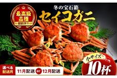 【先行予約】 【12月配送】 セイコガニ（ズワイガニのメス） 小サイズ 10杯  小浜市 / まるほ商店 【配送不可地域：北海道・沖縄・離島】[BFCS016-12]