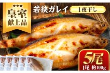 【先行受付/10月上旬より順次発送】 献上鰈 上品な味わい 若狭かれい一夜干し 約100g×5尾セット / 干物 魚介 冷凍 ギフト 小浜市 / まるほ商店 【配送不可地域：北海道・沖縄・離島】 [BFCS059]