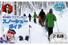 雪の森をワクワク歩こう！スノーシューガイドツアーin六呂師高原 2名様分