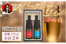 スパークリングワイン 赤 ＆ 白 375ml  2本セット [A-021007]