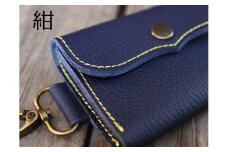 本革スマートマルチケース　紺