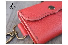 本革スマートマルチケース　赤