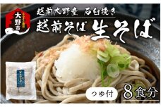 【そばランキング一位を獲得 内田製麺の生そば】 越前そば 8食入り 冷凍保存も可能で美味しさ長持ち