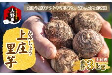 【先行予約】日本の美味い里芋！秋の味覚 上庄里芋 3kg【11月より順次発送】