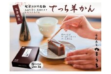 【先行予約】老舗和菓子店　福井県大野市冬の名物 でっち羊かん 厚サイズ（約520g）2本×1箱【11月～順次発送】