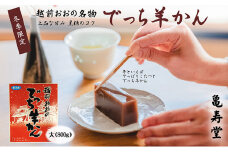 福井県大野市 冬の名物 でっち羊かん約800g 大サイズ 亀寿堂 水ようかん