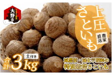 【先行予約】【12月発送分】上庄さといも 3kg 減農薬・減化学肥料の特別栽培里芋