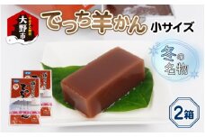 【先行予約】福井県大野市 冬の名物 でっち羊かん (お菓子のひろせ 水ようかん) 小サイズ (490g)×2箱【11月～順次発送】