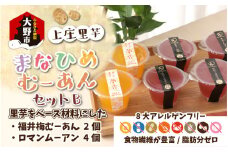 【アレルギー対応スイーツ】まなひめむーあんＢ 6個 詰合せ【里芋ベースのゼリー風スイーツ】(石川県の高級ぶどうルビーロマンと三年熟成の福井梅を丸ごと使用)【グルテンフリー】