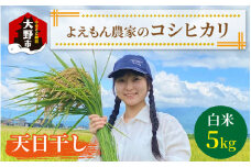 【先行予約】【令和7年産 新米】よえもん農家の白米（天日干し）×5kg