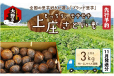 【先行予約】【11月発送分】満天☆上庄産さといも3kg 日本一の味をめざし、有機肥料配合、減農薬栽培の「独自栽培」で作る里芋