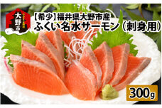 【希少】福井県大野市産 ふくい名水サーモン 300g（刺身用）真空冷凍（皮なし・骨取り）[A-014008]