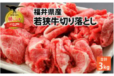 福井県内産若狭牛切り落とし(3kg) [F-012001]