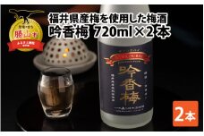 福井県産梅を使用した梅酒　吟香梅(720ml×2本) [A-008036]