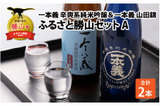 ふるさと勝山セットA（一本義 辛爽系純米吟醸 720ml×1本 ＆ 一本義 山田錦 720ml×1本） [A-008040]