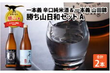 勝ち山日和セットA（一本義 辛口純米酒 720ml×1本 ＆ 一本義 山田錦 720ml×1本） [A-008039]