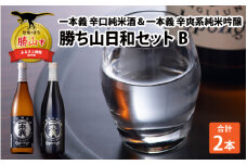 勝ち山日和セットB（一本義 辛口純米酒 720ml×1本 ＆ 一本義 辛爽系純米吟醸 720ml×1本） [A-008041]