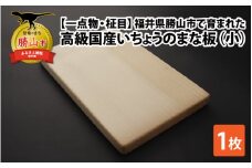 【一点物・柾目】恐竜王国福井県勝山市の風土に育まれた 日本製高級国産いちょうのまな板(小) [B-026006]
