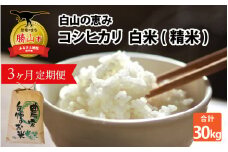 【先行予約】《定期便3回》家事をもっと楽に！ 令和6年産 新米 コシヒカリ定期便（精米済み）10kg×3回（計30kg） ※2024年10月上旬より順次発送 [C-009014]