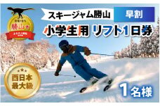 スキージャム勝山 小学生用リフト1日券（早割）[A-013012]