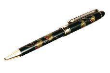 蒔絵が高級感光る『越前漆器 手書き蒔絵ボールペン』 つた [C-00812a]