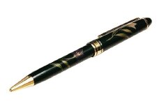 蒔絵が高級感光る『越前漆器 手書き蒔絵ボールペン』 桔梗  [C-00812e]