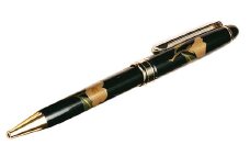 蒔絵が高級感光る『越前漆器 手書き蒔絵ボールペン』 白つばき [C-00812g]