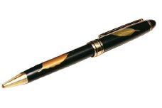 蒔絵が高級感光る『越前漆器 手書き蒔絵ボールペン』 木の葉 [C-00812j]