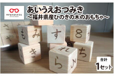 あいうえおつみき～福井県産ひのきの木のおもちゃ～ [B-06805]