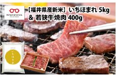 【福井県産米】いちほまれ5kg＆若狭牛焼肉400g　[C-01102]