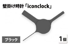 まるで時計アイコンのようなカタチの壁掛け時計『iconclock』ブラック[B-05202d]