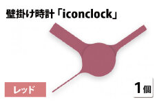 まるで時計アイコンのようなカタチの壁掛け時計『iconclock』レッド[B-05202f]