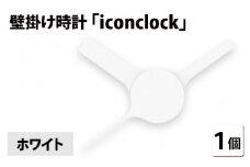 まるで時計アイコンのようなカタチの壁掛け時計『iconclock』ホワイト[B-05202g]