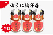 鯖江の伝統薬味「山うに」柚子赤３本セット 　辛口　[A-01003b]