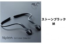 グッドデザイン賞2021受賞 マスクのヒモから解放 メガネ技術×新発想のマスク『ZiBi』ストーンブラック　M　[B-09502c] 