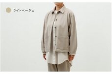 シャツジャケット ライトベージュ M-L /シャツジャケット シャツ 羽織 レディース 介護服 シニアファッション 吸汗速乾 福井県鯖江市 [F-12302]