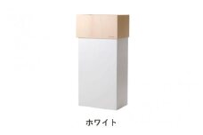 職人が仕上げた木製ゴミ箱「WCUBE30」ホワイト /おしゃれ インテリア ナチュラル ゴミ箱 ダストボックス 木製 30L 袋が見えない シンプル 福井県鯖江市