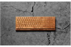 【Hacoa】無機質なパソコン周りに温もりをプラスする木製キーボード チェリー「Full Ki-Board Wireless」[P-06101a] /キーボード ワイヤレス 木製 ウッド チェリー ウォールナット  ギフト プレゼント おしゃれ シンプル ハコア
