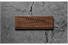 【Hacoa】無機質なパソコン周りに温もりをプラスする木製キーボード ウォールナット「Full Ki-Board Wireless」[P-06101b] /キーボード ワイヤレス 木製 ウッド チェリー ウォールナット  ギフト プレゼント おしゃれ シンプル ハコア