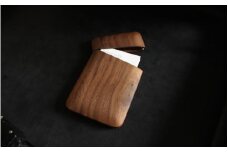 【Hacoa】おしゃれで美しいデザインの木製名刺入れ ウォールナット「Card Case Gentle」 [D-06103b] /名刺 名刺入れ カードケース 木製 ウッド チェリー ウォールナット  ギフト プレゼント おしゃれ シンプル ハコア