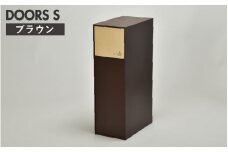 職人が仕上げた木製ゴミ箱「DOORS S」ブラウン [D-13502b] /おしゃれ インテリア ナチュラル ゴミ箱 木製 日本製 20L 袋が見えない シンプル ヤマト工芸 福井県鯖江市