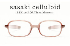 SSK cell-06 セルロイドフレーム Clear Maroon  [N-14806b] / サングラス セルロイド めがねフレーム クラシカル おしゃれめがね メンズ レディース セルロイド 福井県鯖江市