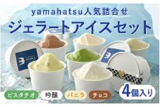 【選べる個数】yamahatsu人気詰合せジェラートアイスセット 4個 [A-08612] /梵 吟醸 日本酒 抹茶 チョコレート キウイ ピスタチオ バニラ お菓子 おやつ ギフト のし 贈答 プレゼント アイス スイーツ