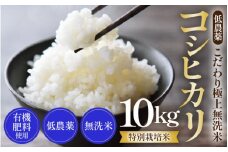【先行予約】【令和7年産 新米】特別栽培米 コシヒカリ 10kg 無洗米 低農薬 《食味値85点以上！こだわり極上無洗米》 / 福井県 あわら 北陸 米 お米 人気 高品質 鮮度抜群 新米 ※2025年9月上旬より順次発送 [aw032-b001]