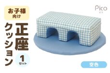 【空色】お子様向け 正座クッションセット ピコ [aw055-a002_02]