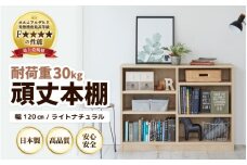 GH-L120IR 頑丈本棚 幅120cm ライトナチュラル（ロータイプ）たっぷり安心して収納！日本製 [aw053-g001]
