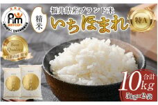 【令和6年産】いちほまれ 精米 5kg×2袋（計10kg）《お米マイスター厳選！発送直前に精米！》 ／ 福井県産 ブランド米 ご飯 白米 新鮮 [aw064-b001]