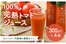 100％完熟トマトジュース 300ml×4本 《朝食に休息時間におすすめ》 [aw018-a001]