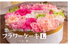 【季節限定商品】【先行予約】フラワーケーキL Mothers day Flower Gift 花ギフト 生花 ＜想いを届ける母の日ギフト＞ ※2025年5月6日～9日の間にお届け [aw062-c004]