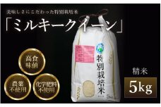 【先行予約】【令和7年産 新米】 ミルキークイーン 精米 5kg  特別栽培米 農薬不使用 化学肥料不使用 ／ 高品質 鮮度抜群 福井県産 ブランド米 ※2025年10月上旬以降順次発送 [aw063-a002]